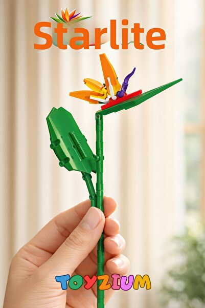 Shem Florist Starliçe Bird of Paradise Building Block Flower Set (61 Pieces) ...