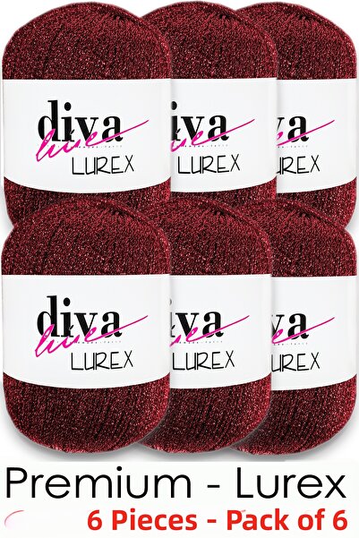 Diva İplik Λούρεξ Πρέμιουμ - 16 Κόκκινο (Συσκευασία των 6)