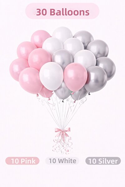 BKMC PARTY 👉   "30 Pieces Mixed Color Balloon Set" |   Premium Party, Birthd...