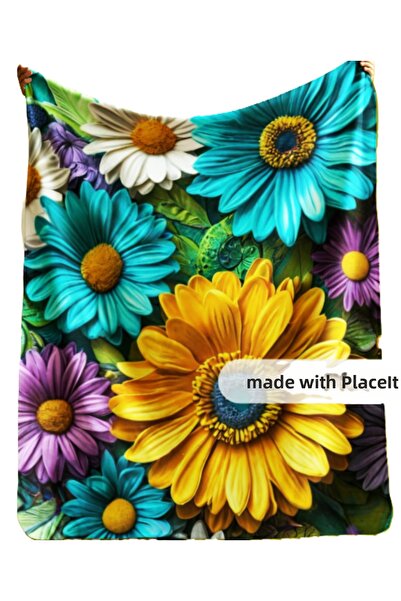 AngelsHome Special Design 150X220 cm Tv Seat Bedspread Hypoallergenic Flower ...