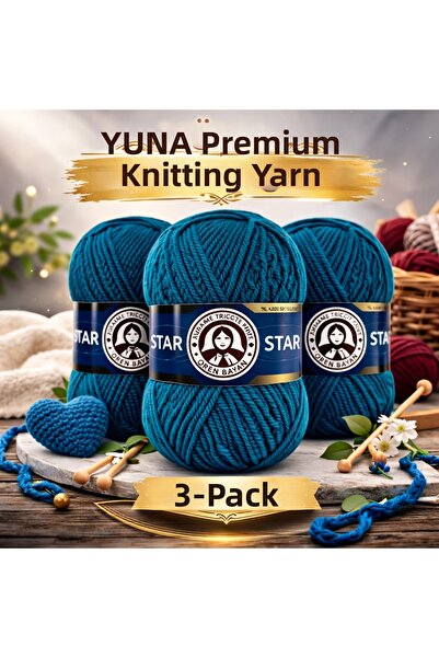 Ören Bayan Star 3-Pack Medium Thick Sweater Cardigan Scarf Baby Knitting Yarn...