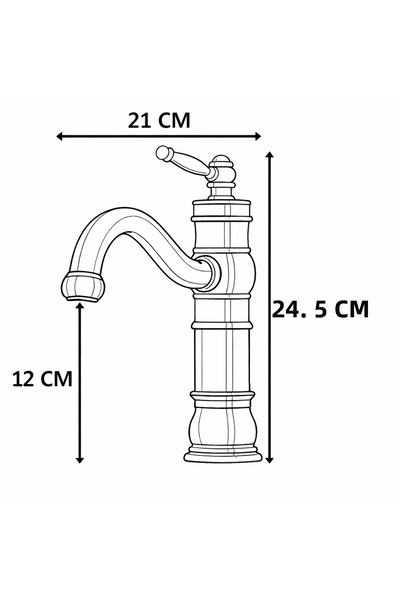 DUREVO Vintage Sink Faucet Retro Bathroom Faucet Matte Black Color