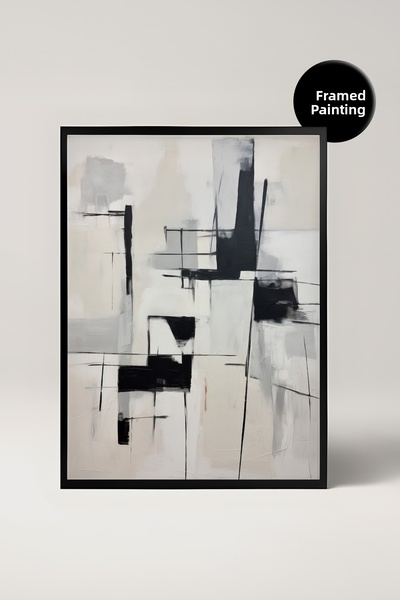 House Gorgeous Framed Abstract Decorative Painting, Living Room Wall Decor, T...