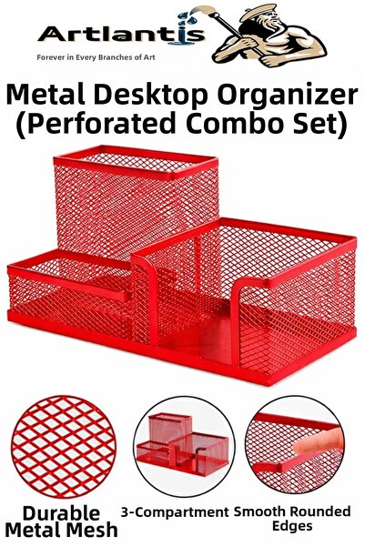 Artlantis Set de suporturi metalice pentru pixuri de birou, 3 piese, 1 pachet...