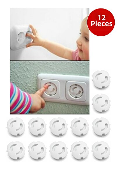 ketbox 12 قطعة من أغطية المقابس الكهربائية |   قفل مقبس كهربائي لسلامة الأطفا...