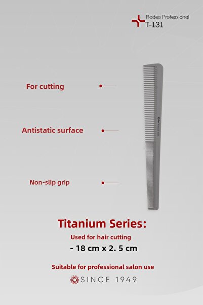 RODEO Pieptene profesional antistatic din titan seria T-131