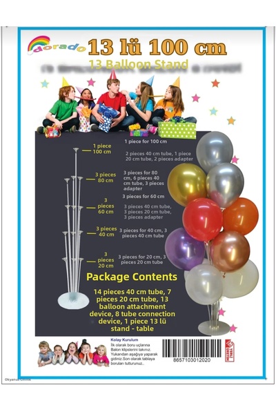 ATAKENT PARTİ Balloon Decoration Stand 100 Cm, Party Birthday Decoration Stan...