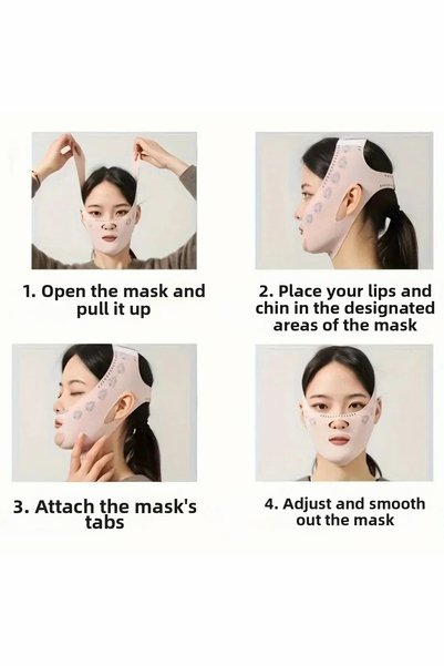 Aznime Chin Double Chin Reducer Chin Neck Band Breathable Face Lifting Belt
