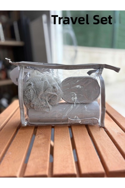 ARVALE مجموعة سفر وشاطئ مكونة من 5 قطع |   منشفة استحمام مع حقيبة تنظيم شفافة...