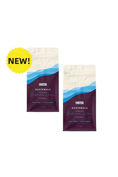 Harras Guatemala Core Coffee 500 g X 2 Pieces - 100% Arabica Roasted Whole Be...