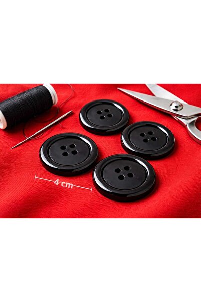 İMREN AKSESUAR İtalyab Jachetă Neagră, Palton și Cardigan 4 Cm Buton Negru 1 ...