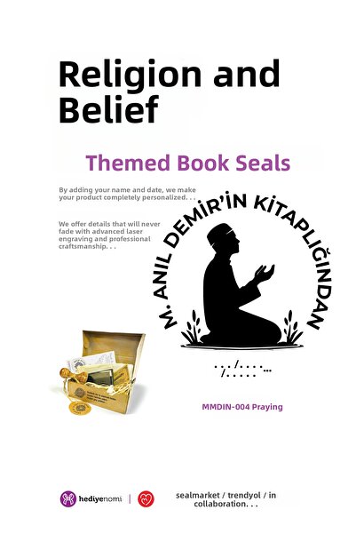 HEDİYENOMİ MühürMarket > ختم كتاب للأطفال الذين يصليون - ختم كتاب > MMDIN-004