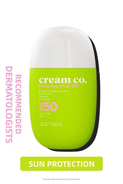 Cream Co. كريم SPF50 وردي وقاية من الشمس |   معادل لون البشرة مضاد للعيوب |  ...