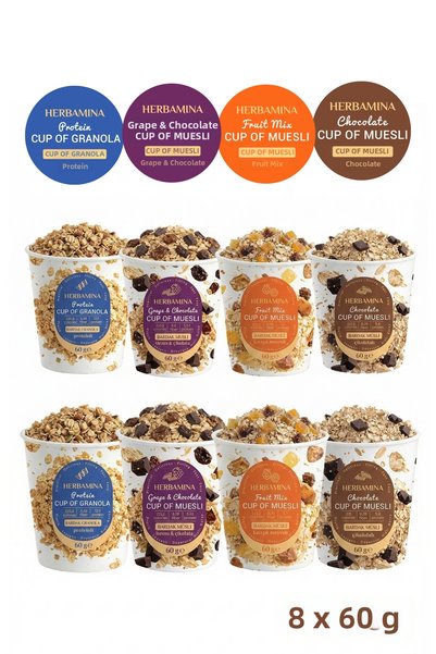 Herbamina 8-Pack Mixed Granola and Muesli