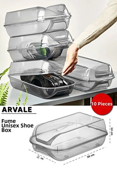 ARVALE Cutie de depozitare pentru pantofi cu capac de blocare respirabil de c...