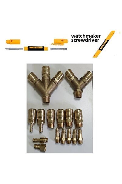 HAKTOR مجموعة جذع شوكة أداة الضاغط وسدادة أطراف جذع مقبس الهواء 1/2 ذكر لقم ا...