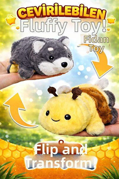 Fidan oyuncak 17 cm Double-Sided Transformable Soft Textured Cute Plush Toy