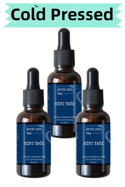Antik Şifa Natural Castor Oil - 100% Undiluted, 3X20ML Cold Pressed