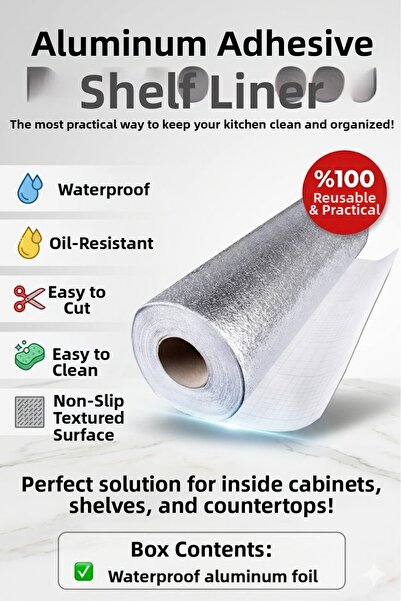 Blooming Plus Αυτοκόλλητο φύλλο αλουμινίου για ράφια και ντουλάπες, κατάλληλο...