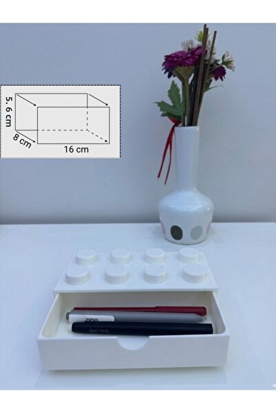 Teknovagroup درج صغير مصمم على شكل لعبة بناء - صندوق تخزين مزخرف صغير الحجم 4...