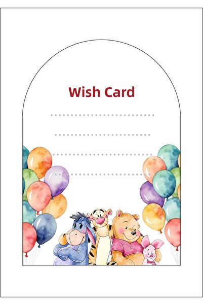 Sinek Kupası Tasarım Felicitare Winnie The Pooh, set de 18 bucăți *Hârtie gro...