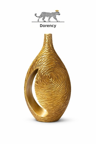 Doremcy مزهرية زخرفية كبيرة الحجم، مزهرية عصرية، تحفة فنية لتزيين غرفة المعيش...