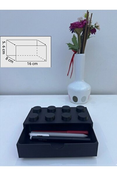 Teknovagroup درج صغير مصمم على شكل لعبة بناء - صندوق تخزين مزخرف صغير الحجم 4...