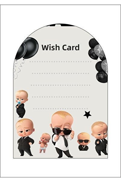 Sinek Kupası Tasarım Κάρτα Ευχών Boss Baby 18 τεμαχίων *χοντρό χαρτί 8*12 εκ.