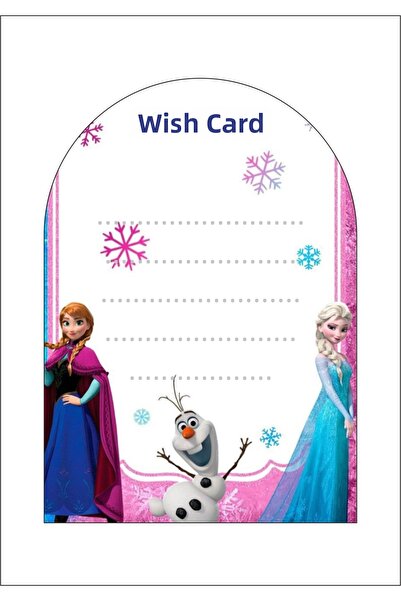 Sinek Kupası Tasarım Κάρτα Ευχών Έλσα Frozen 18 τεμάχια *χοντρό χαρτί 8*12 εκ.