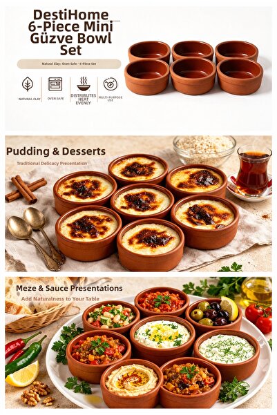 DestiHome طقم أوعية أرز باللبن بيضاوية صغيرة مكون من 6 قطع، وعاء للفرن، وعاء ...