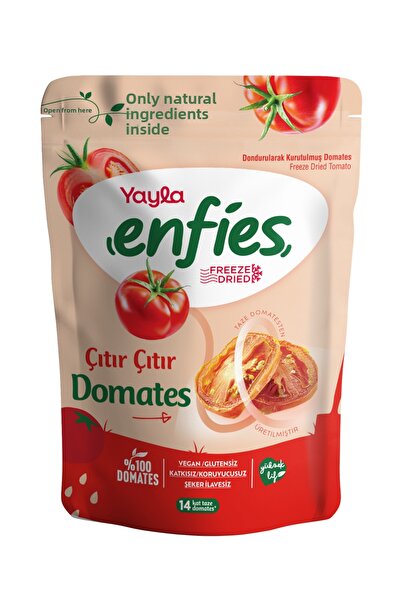 Yayla Enfies Freeze Dried Crispy Vegetables-Tomatoes 10 Gr