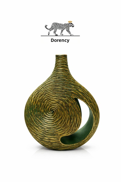 Doremcy مزهرية زخرفية حديثة، مزهرية كبيرة لتزيين غرفة المعيشة، مزهرية كبيرة ف...