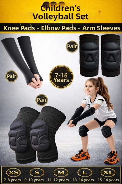 Liggo مجموعة من 6 قطع واقيات الركبة للأطفال للكرة الطائرة، واقيات الذراع للكر...