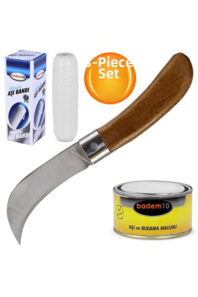 Badem10 Fidan Vaccine Knife Curved Tip Bandage Knife Pocket Knife + Vaccine T...