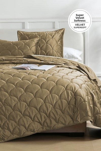 EvienHome Σετ Shane Βελούδο Κουβερλί Μονό 2 τεμαχίων Καπιτονέ Υπερ-μαλακό Με ...