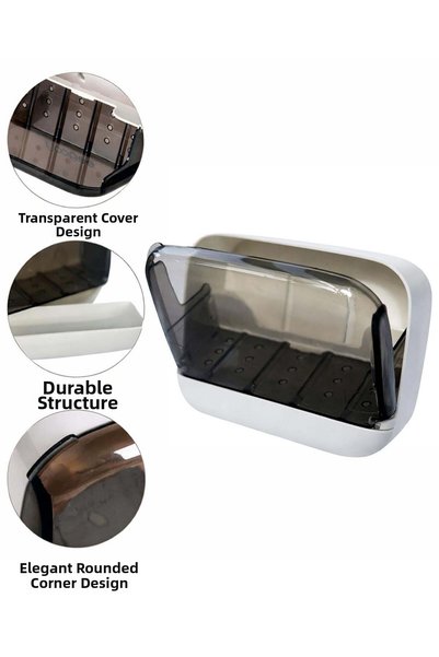 omilife Adhesive Hanging Drawer Type Solid Soap Box with Sink Kitchen Water Container 11.5 cm