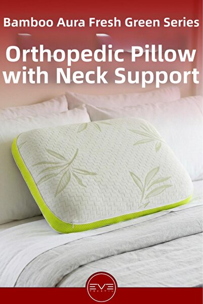 Eve Tekstil Bamboo Aura Fresh Green Orthopedic Visco Pillow