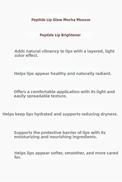 EIGHTH COLOR Mocha Mousse: Peptide Lip Glow