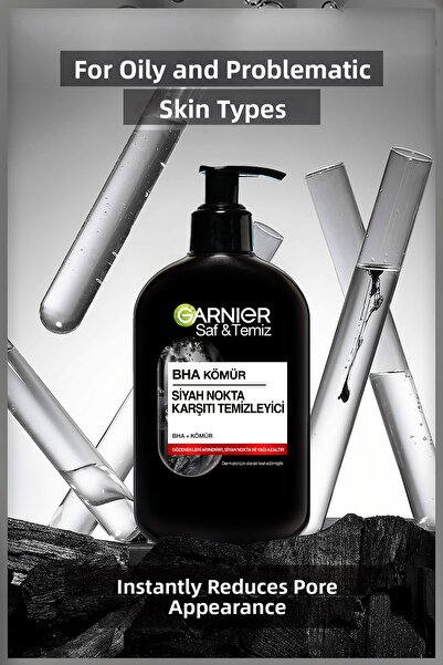 Garnier Pure & Clean Anti-Blackhead Cleanser 250 ml