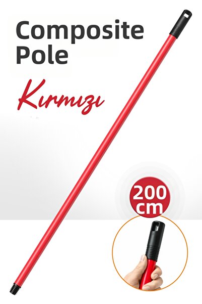 Badem10 (1 Piece) 1368 Red 2-Meter Composite Pole Paint Brush Cleaning Compos...