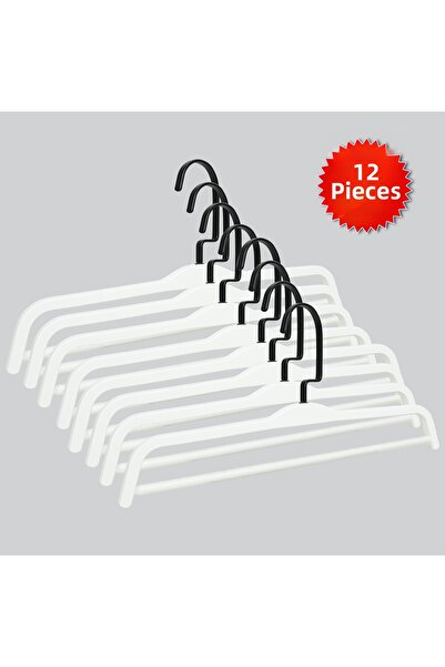 NYN Wooden Barli Black Hook Pants Hangers 12 Pieces