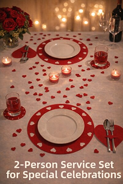 Self Power Σετ σερβιρίσματος Heart Supla για 2 άτομα - Αμερικανικό σετ σερβιρ...