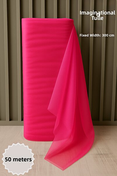Mortex Fuchsia Hayal Tulle Length 50 Mt En Sabit 3 Mt Engagement, Henna, Wedd...