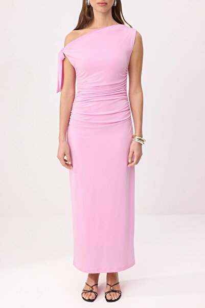 Trendyol Collection Rochie mulată roz/ mulat Maxi elastic Creion din material...