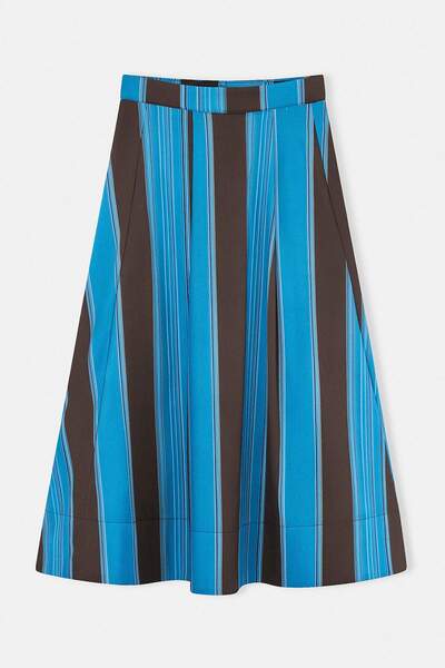 Trendyol Collection Brown-Blue Skirt Twoss26Et00172