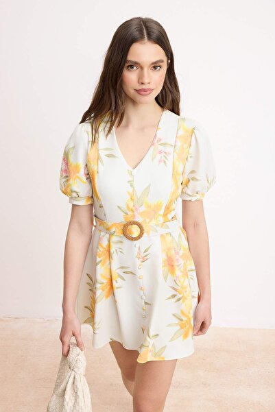 Trendyol Collection Multi-Colored Floral Short / Mini Woven Dress Twoss26El00858