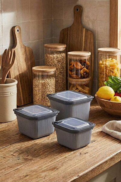 TRENDYOLMİLLA HOME 3-teiliger rechteckiger Aufbewahrungsbehälter & Lebensmitt...