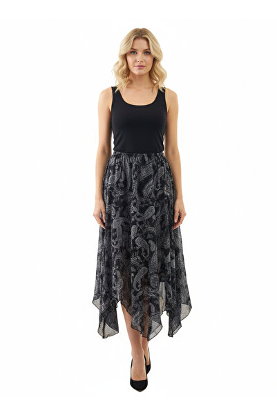 DAME Fusta premium pentru femei Fusta asimetrică din șifon cu croială căptușeli