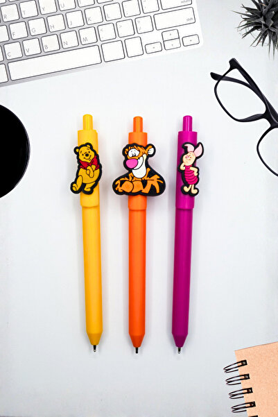 excarpin Sevimli Winnie the Pooh Karakterli Üçlü Kalem Takımı