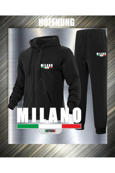 HOFFNUNG FULL HOODIE MILANO ITALIA casual κουκούλα και τζόγκερ